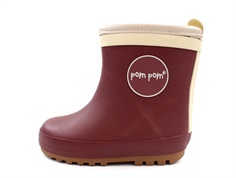 Pom Pom winter rubber boot boot bordeaux